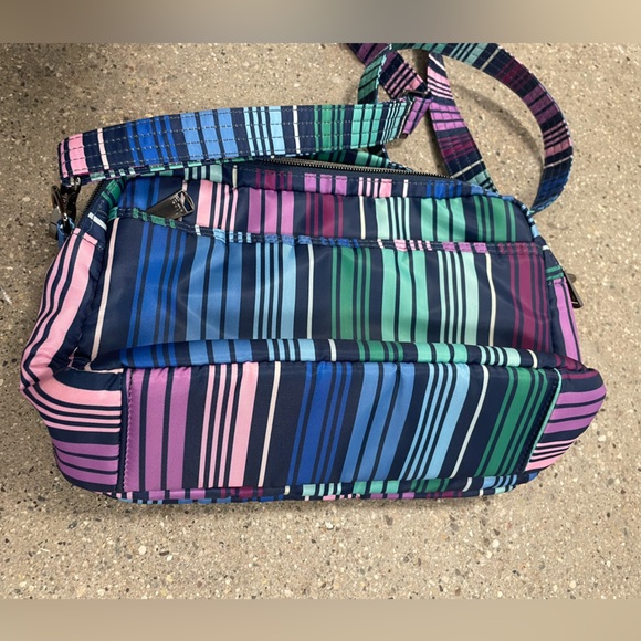 Love Stripe Multi Color Print Lug Medium Top Handle Crossbody Scoop SE - Picture 7 of 16